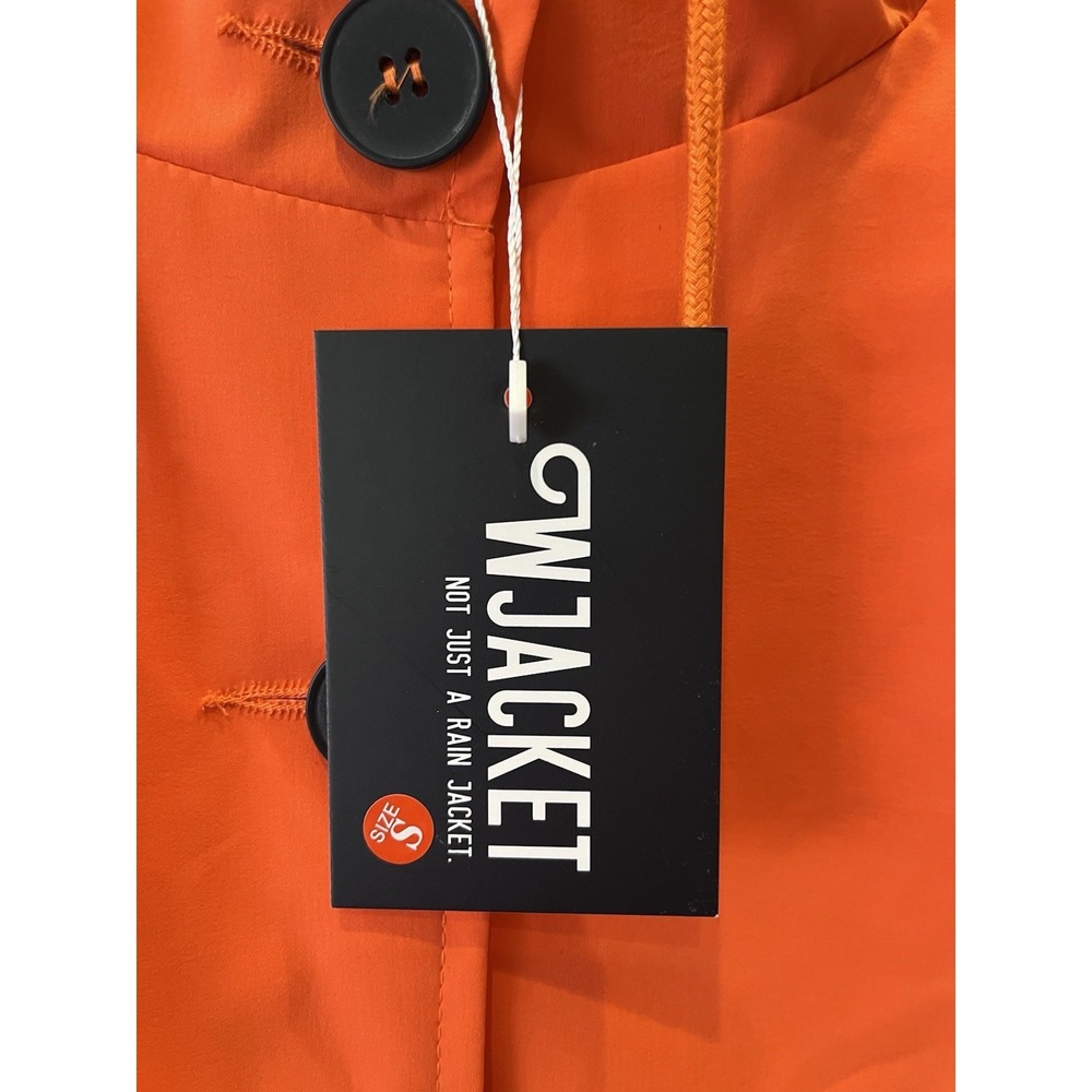 NWT WJacket Pumpkin Orange Icon Windbreaker Rain Jacket Womens Size S Hooded NEW - Picture 5 of 9